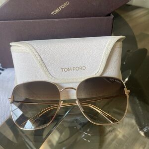 Tom Ford Gold Aviator Sunglasses. Brand new!